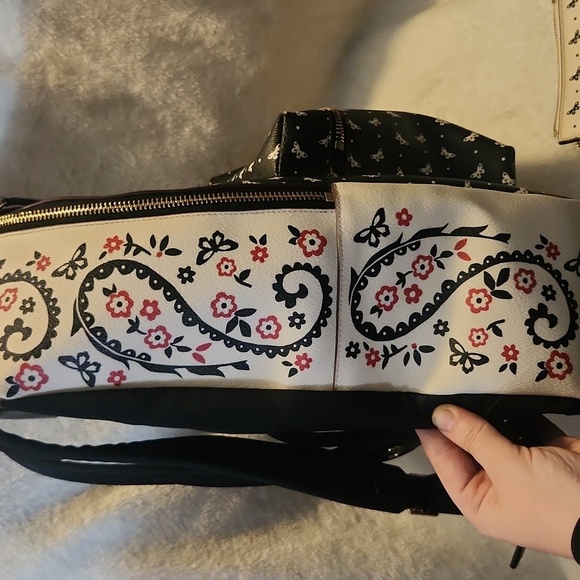 Coach Black and White Butterfly And Paisley Backpack and Wallet Set - Picture 6 of 9